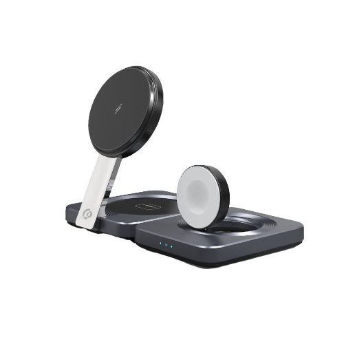 Show details for Powerology 3-in-1 Foldable Magnetic Wireless Cha  Black   PWCUQC027