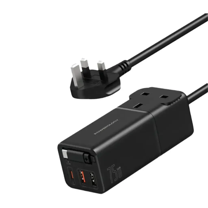 Picture of Powerology Desktop Charging Station  Black   PWCUQC040