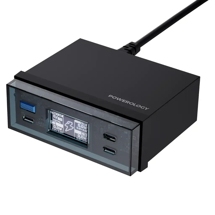 Picture of Powerology Power Hub Desktop Charging Station   Black   PWCUQC048BK