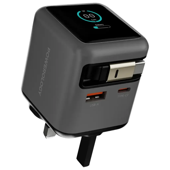 Picture of rology Halo Dual-Port GaN Charger  Gray   PWCUQC051GY