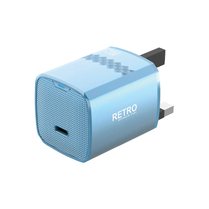 Picture of PAWA RETRO 25W WITH TYPE-C PORT UK PLUG  - Blue 