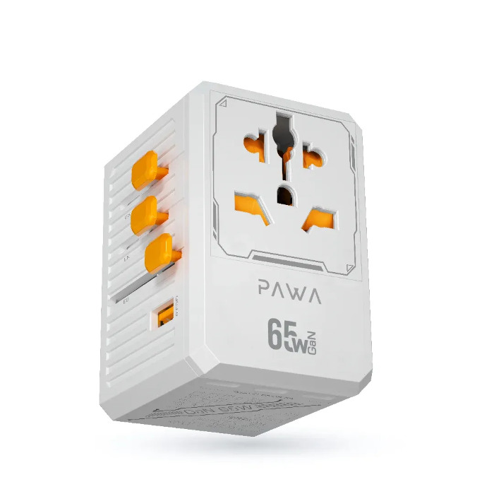 صورة شاحن باوا للسفر العالمي من غانوميد، ٦٥ واط - أبيض