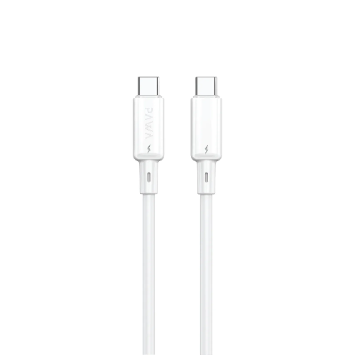 Picture of Pawa Lite 60W TYPEC to TYPEC Quick Charging PVC Cable 1.2M PW122 - White