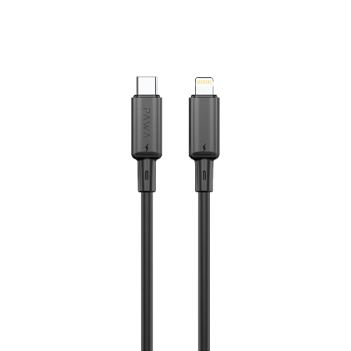Show details for Pawa Lite 30W TYPEC to Lightning Quick Charging PVC Cable 1.2M PW122  - Black