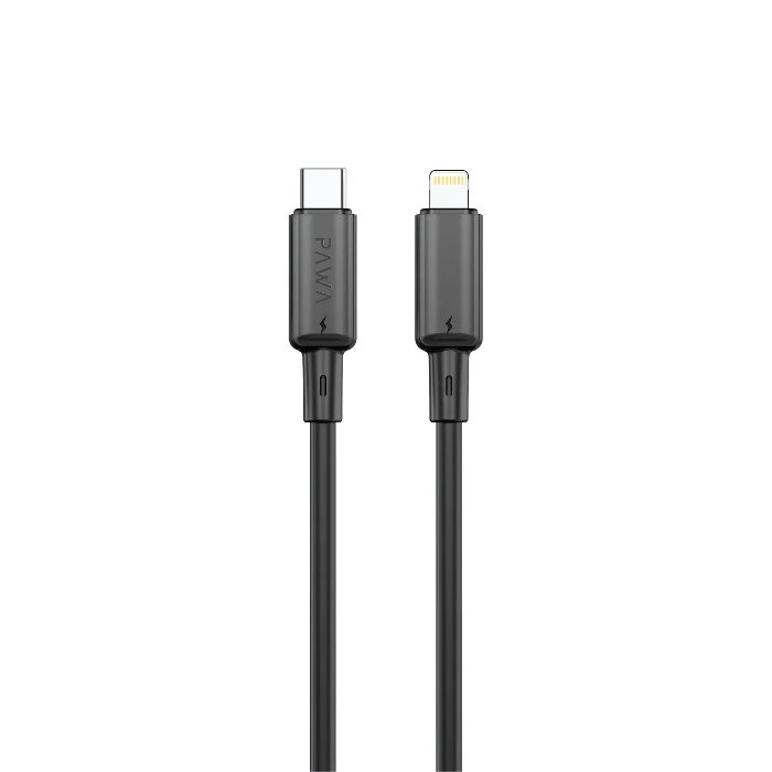 Picture of Pawa Lite 30W TYPEC to Lightning Quick Charging PVC Cable 1.2M PW122  - Black