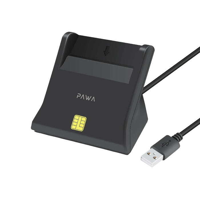 Picture of Pawa Single Slot Smart Card Reader - Black