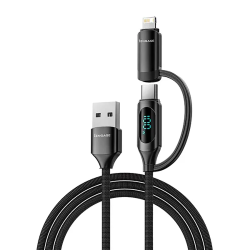Show details for IENGAGE DIGITAL DISPLAY CABLE USB A -C W/LIGHTNING ADP 1M(65W)