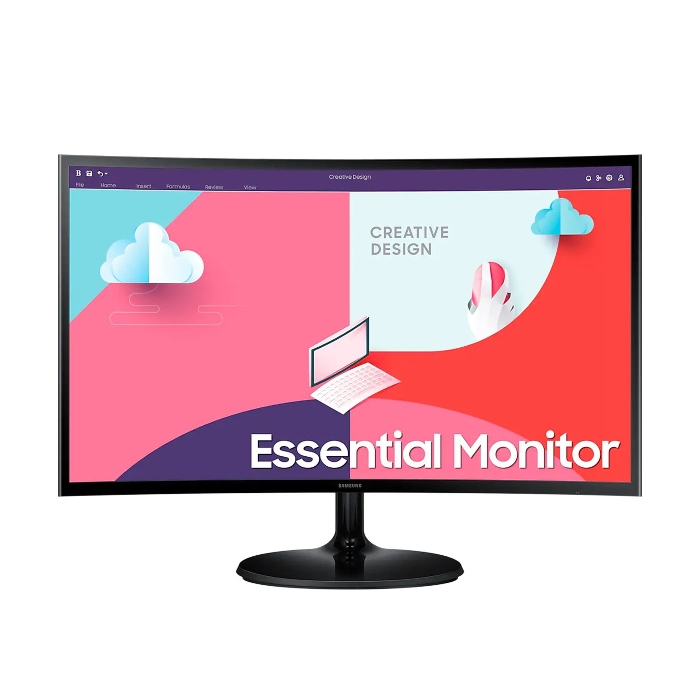 Picture of Samsung S3 S24C360EAM 24" VA 75Hz 4ms (GTG) FHD Essential 1800R Curved Monitor With AMD FreeSync