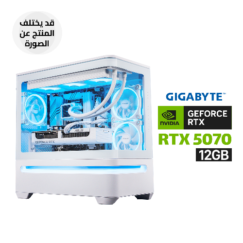 Picture of Gaming PC Intel i7-14700F, MSI PRO B760M-A WiFi DDR5, 32GB DDR5 RAM, 1TB NVMe SSD, Gigabyte RTX 5070 Eagle OC ICE 12GB GPU, 750W Gold PSU, L240 White Liquid Cooler, Asus Prime AP202 White Case 3x ARGB Fans, Windows 11 Pro (License)
