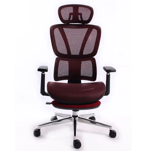 Picture of BLACK BULL mesh office and gaming Chair With footrest , adjustable Headrest up & down  3D armrest  , load weight: 130kg , Black / Red