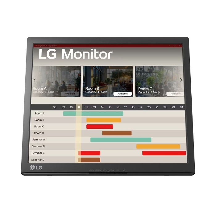 صورة شاشة لمس LG، 17 بوصة، شاشة TN، دقة 1280 × 1024، معدل تحديث 75 هرتز، زمن استجابة 5 مللي ثانية، معالجة مضادة للتوهج، دعم ألوان 16.7 مليون لون، نوع طاقة مدمج، أسود | 17BR30T-B