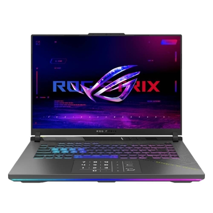 صورة لابتوب الألعاب Asus ROG Strix G16، معالج AMD Ryzen 9، شاشة 16 بوصة، ذاكرة وصول عشوائي (RAM) سعة 16 جيجابايت، قرص SSD سعة 1 تيرابايت، بطاقة رسومات NVIDIA GeForce RTX 5070Ti، نظام التشغيل Windows 11 Home، G614PR-G016W - رمادي إكليبس