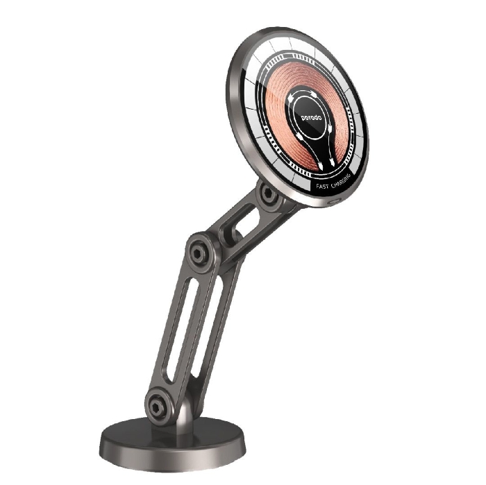 Picture of Porodo Magsafe Charging Transparent Phone Mount Multi-Joint And Rotating - Black