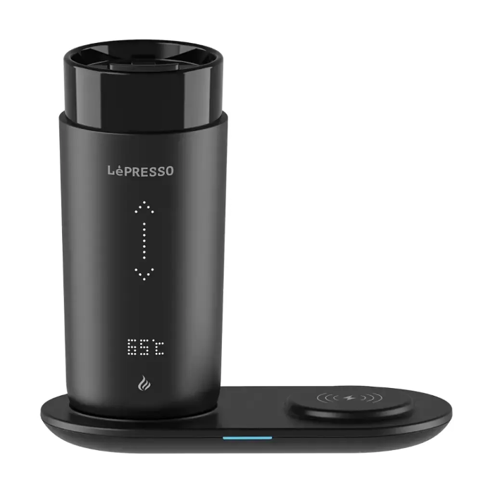 صورة كوب تدفئة للسفر الذكي من LePresso أسود LPCFFM0035