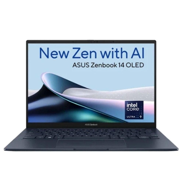 صورة لابتوب أسوس زينبوك 14، معالج Intel Core Ultra 9، ذاكرة وصول عشوائي 32 جيجابايت، قرص صلب SSD بسعة 1 تيرابايت، معالج رسومات Intel® Arc™، شاشة OLED بدقة 3K مقاس 14 بوصة، نظام تشغيل ويندوز 11 هوم، UX3405CA-PZ060W - أزرق