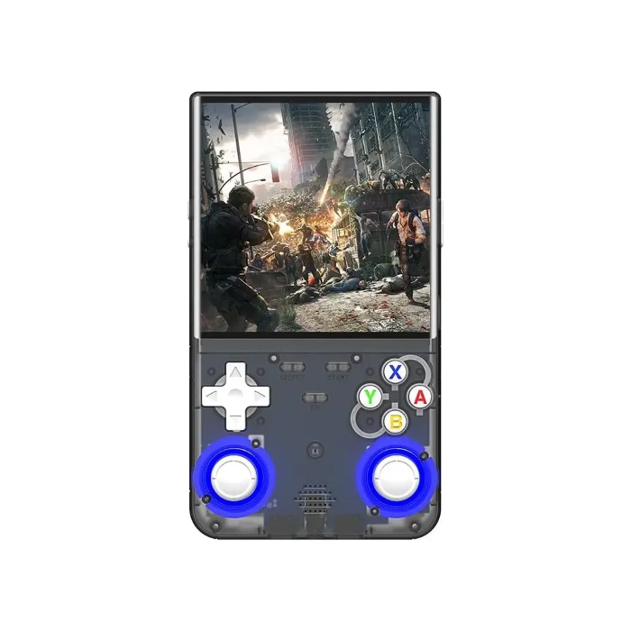 صورة جهاز ألعاب محمول R36 Ultra Retro بذاكرة 64 جيجابايت - أسود شفاف