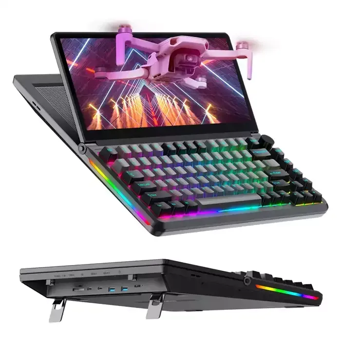 صورة لوحة مفاتيح Gamvity قابلة للطي تعمل باللمس مع شاشة قابلة للتوسيع