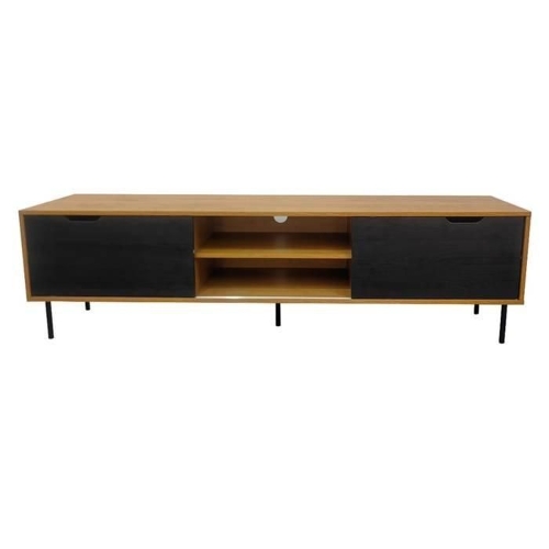 Show details for Wansa TV Stand, Up to 75-inch, 65Kg Loading Capacity, KS0224 – Walnut/Black