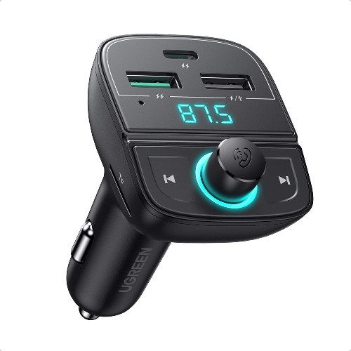Picture of UGREEN Bluetooth Car Charger 3-Port (5.0+PD+QC3.0+USB Flash Drive+TF) (Black)