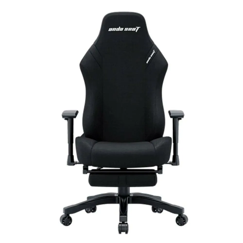 عرض تفاصيل كرسي ألعاب ANDASEAT Luna Pro من القماش مع مسند للقدمين - أسود