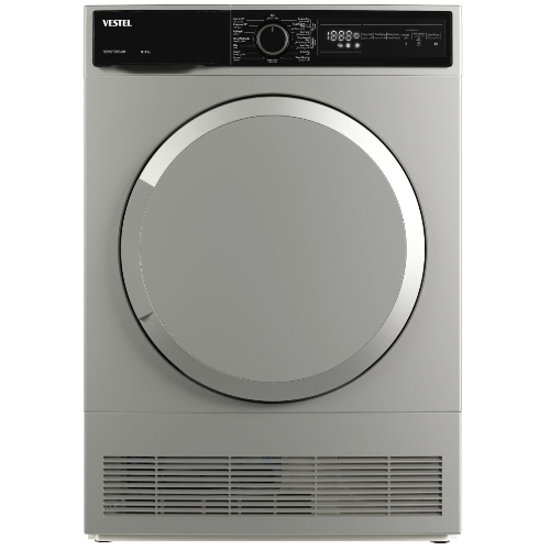 Show details for Vestel Dryer Heat Pump 9Kg 15 Programs, Silver - TDC9GPT2TDS-KW