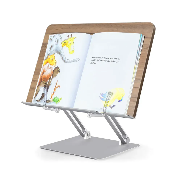 Picture of Gamvity Modern Ergonomic Adjustable Acrylic Book & Laptop Stand – Foldable & Portable