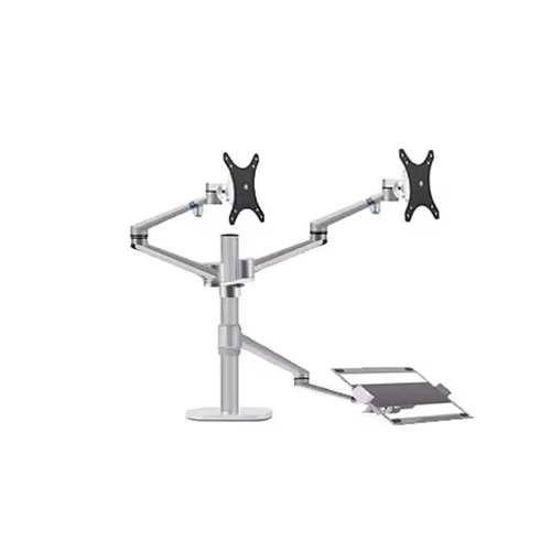 Picture of Gamvity OL-10T Full-Motion Triple Mount – Dual 17–32" Monitors + 12–17" Laptop Arm