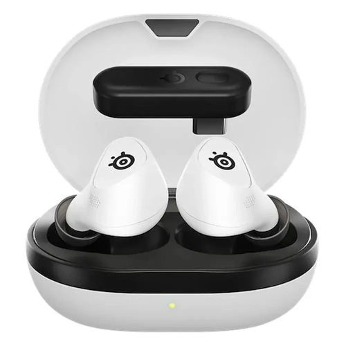 عرض تفاصيل سماعات ألعاب Steelseries Arctis Gamebuds لأجهزة PlayStation والكمبيوتر - أبيض