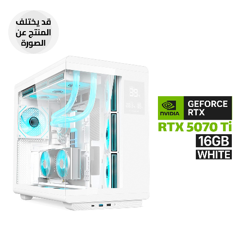 Picture of Gaming PC Ryzen 7 9800X3D, Asus X870 Max WiFi7 White, 32GB D5 RGB 6000, 2TB SSD NVMe, ASUS TUF RTX 5070 Ti 16GB White, PRIME LC 360 ARGB White AIO, TUF 1000W PSU White, Acer U600 White Case, 7x RGB Fans, Windows 11 Pro