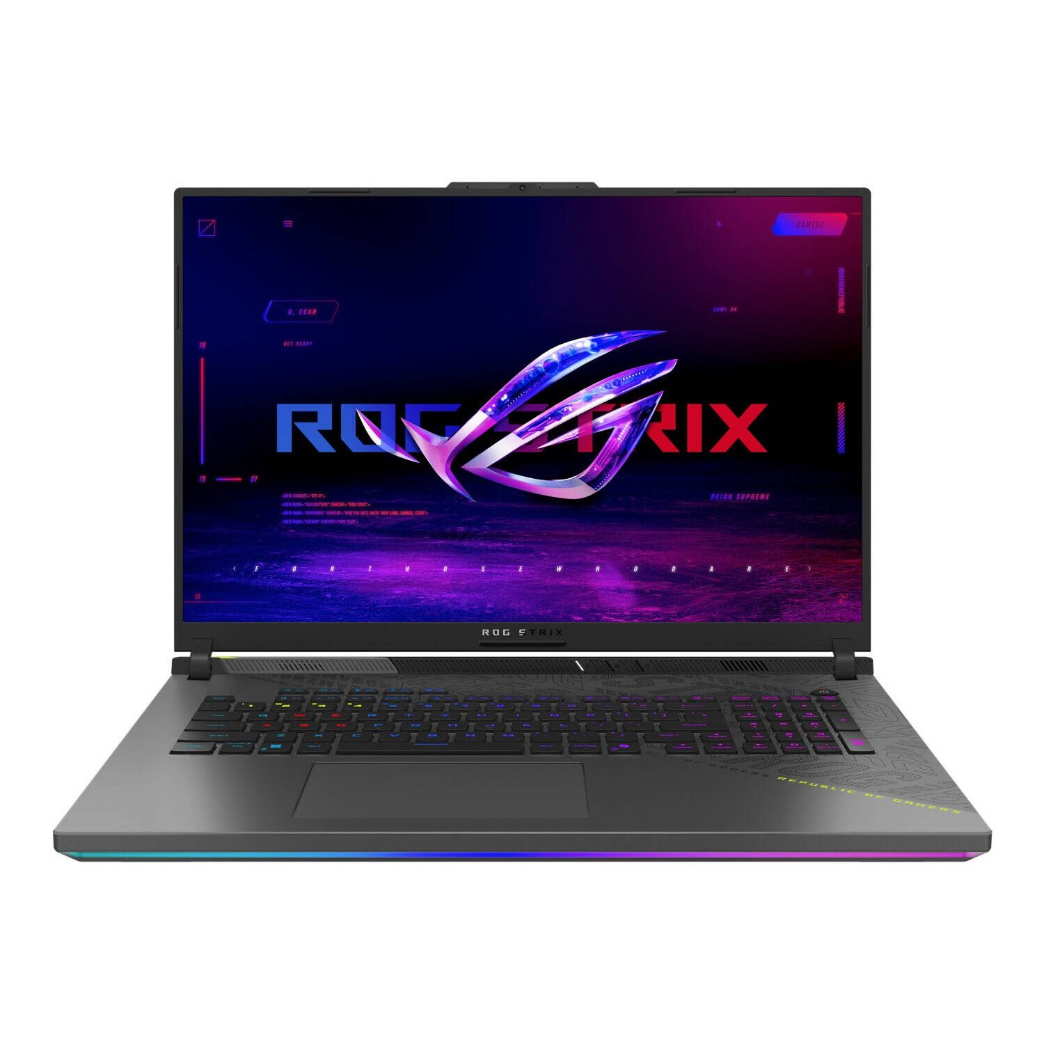 لابتوب ألعاب Asus ROG Strix G18 G814FP-WS96، معالج AMD Ryzen معالج 9-9955HX، ذاكرة وصول عشوائي DDR5 سعة 32 جيجابايت، قرص SSD من نوع NVMe بسعة 1 تيرابايت، بطاقة رسومات RTX 5070 بسعة 8 جيجابايت، شاشة IPS مقاس 18 بوصة بدقة 2.5K WQXGA ومعدل تحديث 240 هرتز، لوحة مفاتيح RGB، نظام التشغيل Windows 11 Home،