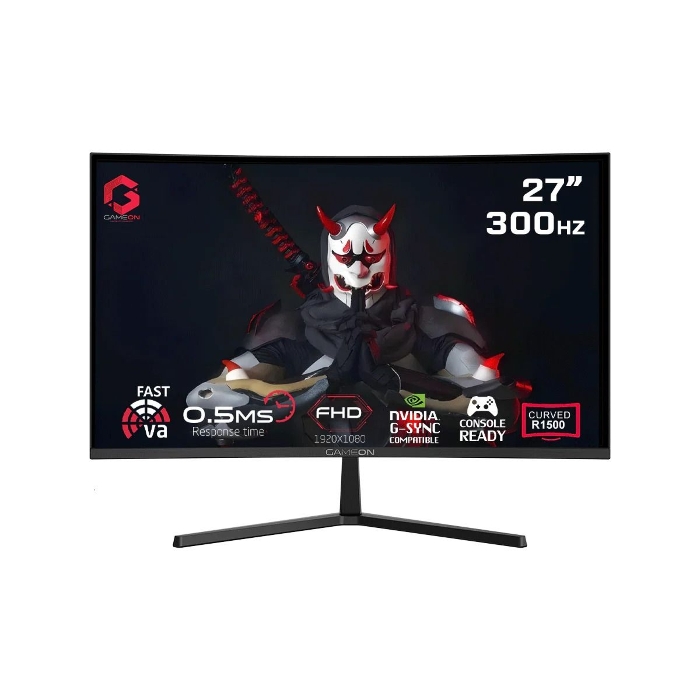 Picture of Gameon 27" FHD VA 300Hz 0.5ms Curved Gaming Monitor R1500 HDMI 2.1- Black