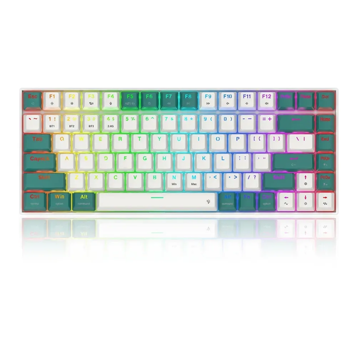 Picture of Redragon K678wg-rgb Singed Pro 3 Modes 75% Hot Swappable Mechanical Keyboard (English) - Dust Proof Red