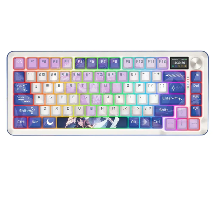 Picture of Redragon Flekact Pro 3modes Connection With Lcd Screen Gasket Mounted Mechanical Keyboard - Animated Theme