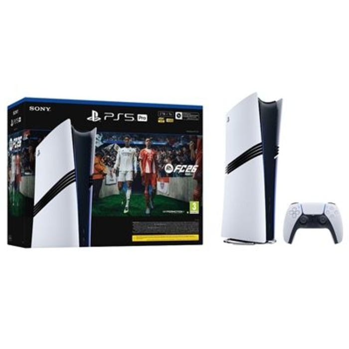 صورة حزمة جهاز سوني بلاي ستيشن 5 برو الرقمي + جهاز ألعاب EA Sports FC26