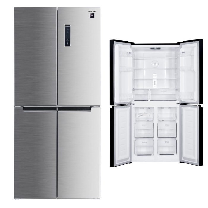 Picture of Sharp French Door Refrigerator 401 Liters, Inox - SJ-FH560KW-HS3