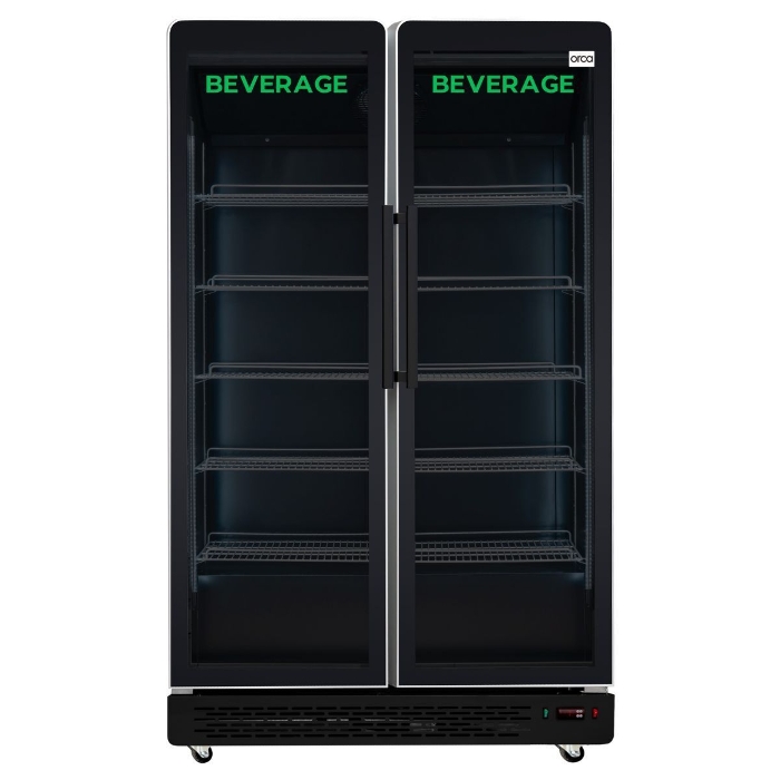 صورة مبرد أوركا ذو البابين، سعة 1090 لترًا، أسود - OR-LT1250CF