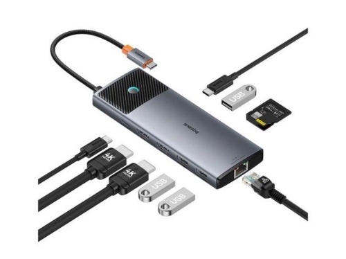 Picture of Baseus Metal Gleam II 10-in-1 USB HUB Dual Display - Cosmic Black