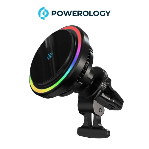 Picture of Powerology Qi2 Standard - 15W Compatible With iPhone15 MagSafe Fast Charger - Black