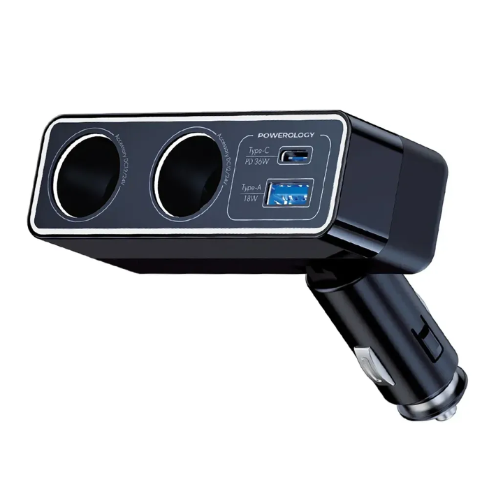 Picture of Powerology Brio 54w Multi-port Car Charger - Black