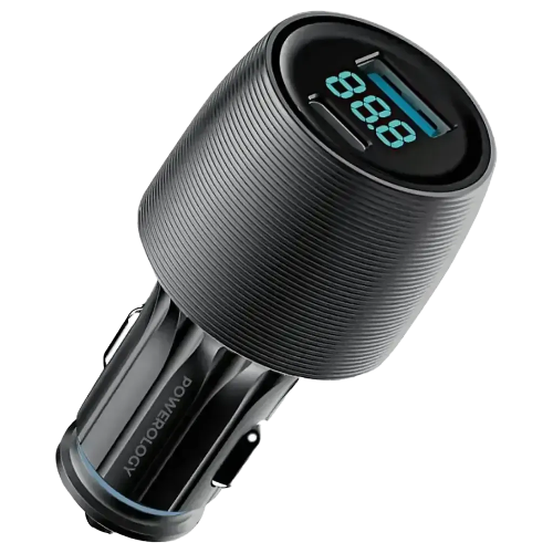 Picture of Powerology Velox 83W Dual-Port Car Charger - Black