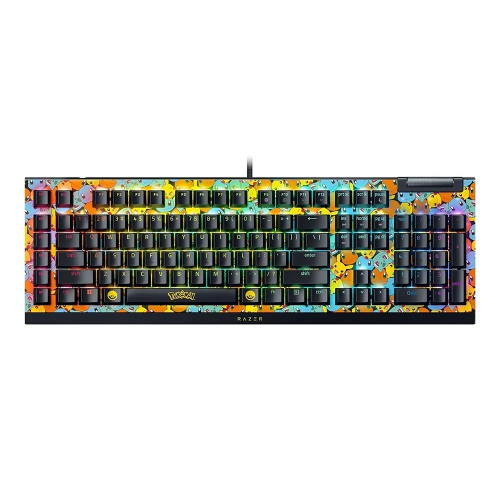 Picture of Razer BlackWidow V4 X Wired Mechanical Gaming Keyboard, Green Switches Tactile & Clicky - Pokémon Edition