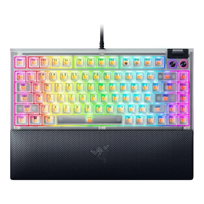 Picture of Razer BlackWidow V4 75% Mechanical Gaming Keyboard — Phantom White (US Layout)