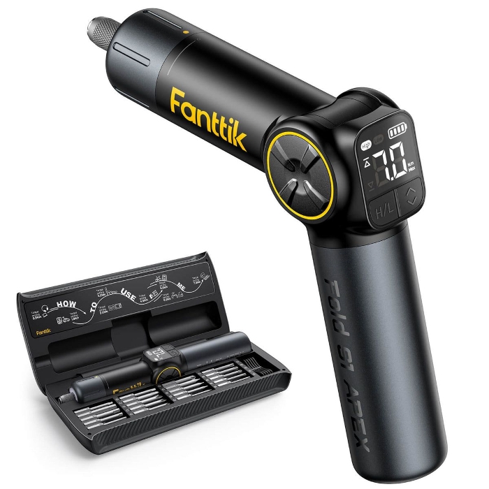 Picture of مفك براغي لاسلكي فاخر Fanttik Fold S1 APEX - أسود