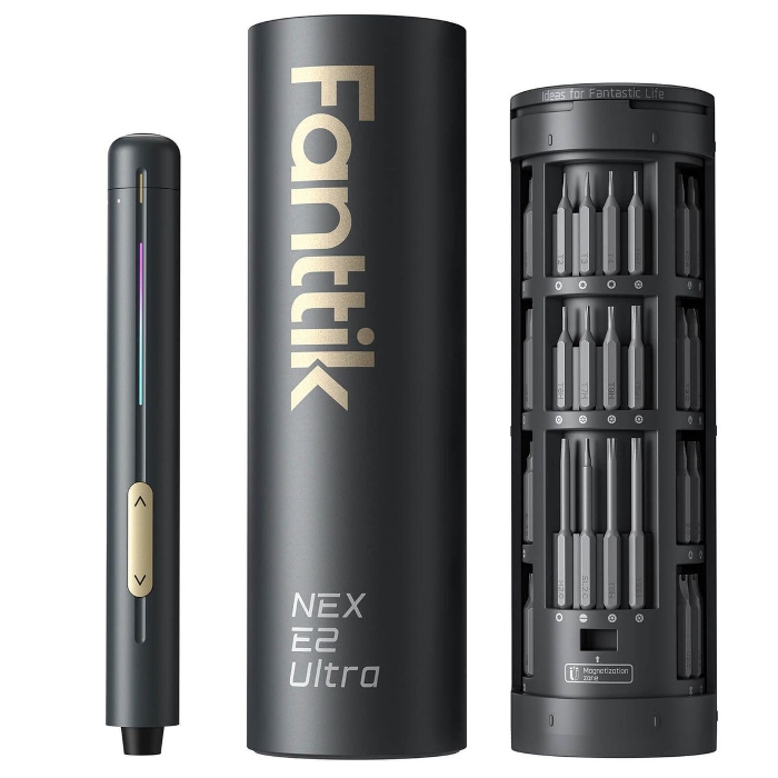 صورة طقم مفكات براغي كهربائية فائقة الدقة Fanttik NEX E2 - رمادي