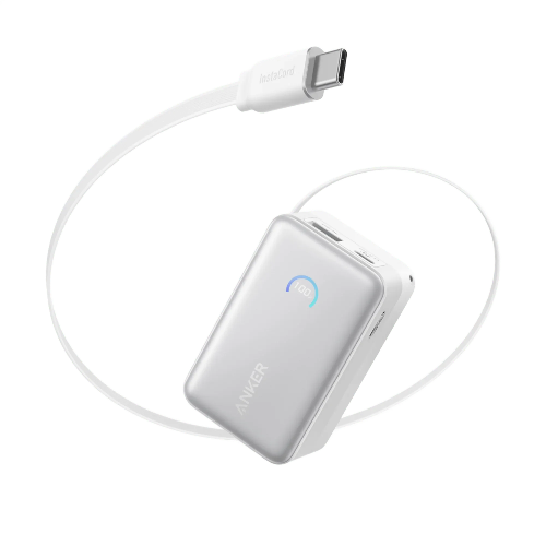 Picture of Anker Nano A1638 Power Bank ( Power Bank (10K, 45W, Built-In USB-C,Smart Display) – White / Black