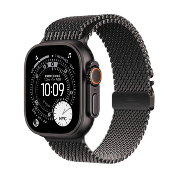 Picture of Apple Watch Ultra 3 GPS + Cellular 49mm Black Titanium Case with Black Titanium Milanese Loop – Medium