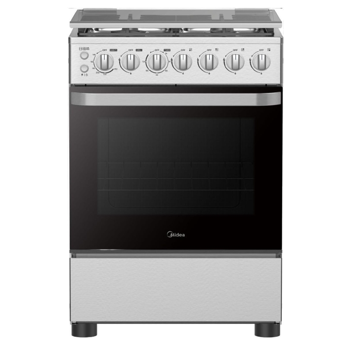 Picture of Midea Gas Cooker 60x60 cm 4 Burners, Silver - MFO-MG24TE(OL)