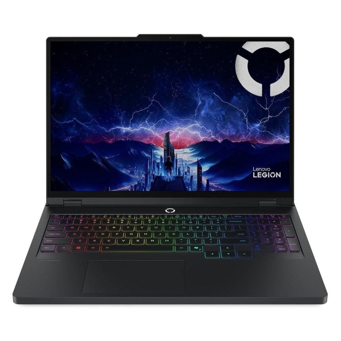 صورة لابتوب لينوفو Legion Pro 5، معالج Intel Core Ultra 7، ذاكرة وصول عشوائي 32 جيجابايت، قرص صلب SSD بسعة 1 تيرابايت، بطاقة رسومات NVIDIA GeForce RTX 5060، شاشة 16 بوصة، نظام تشغيل Windows 11 Home، موديل 83F30020AX - أسود.
