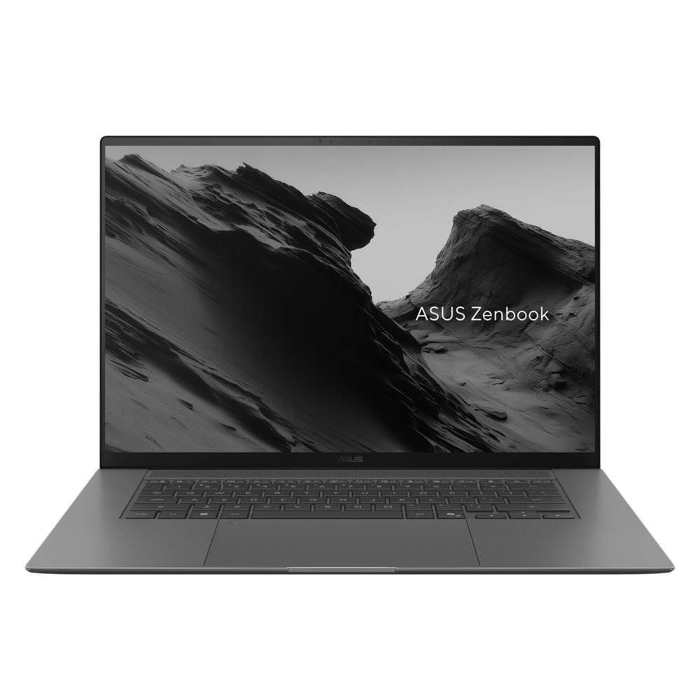 صورة لابتوب ASUS Zenbook 14، معالج Intel Core Ultra 9، ذاكرة وصول عشوائي 32 جيجابايت، قرص صلب SSD بسعة 1 تيرابايت، معالج رسومات Intel، شاشة 14 بوصة، نظام التشغيل Windows 11 Home - رمادي Antrim
