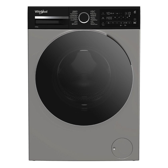 Picture of Whirlpool Front Load Washing Machine, 12kg Washing Capacity, 8kg Drying Capacity, WWD 128144D SBME – Silver
